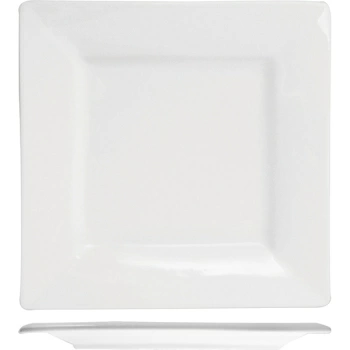 Тарелка квадратная «Кунстверк»; фарфор; H=1.5,L=21,B=21см; белый