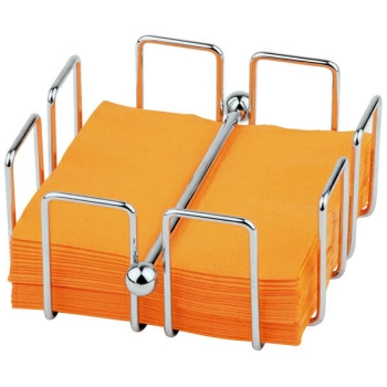 Салфетница; хром; H=6.5,L=14,B=14см; металлич.