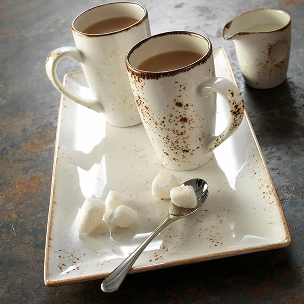 Блюдо прямоугольное «Крафт»; фарфор; H=2.4,L=27,B=16.8см; белый