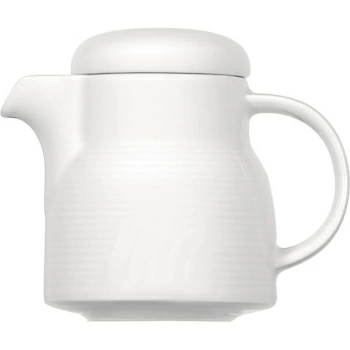 Кофейник «Карат»; фарфор; 300мл; D=9/5.5,H=9,L=16.5см; белый