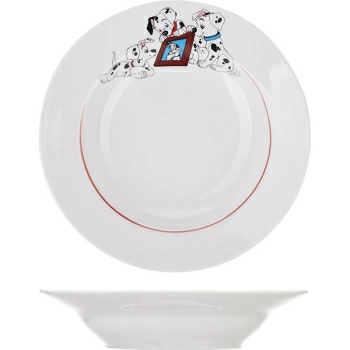 Тарелка глубокая «Далматинцы»; фарфор; 230мл; D=20см
