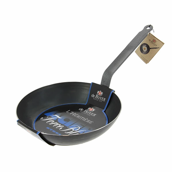 Сковорода; голуб.сталь; D=32,H=7,L=56см; серый