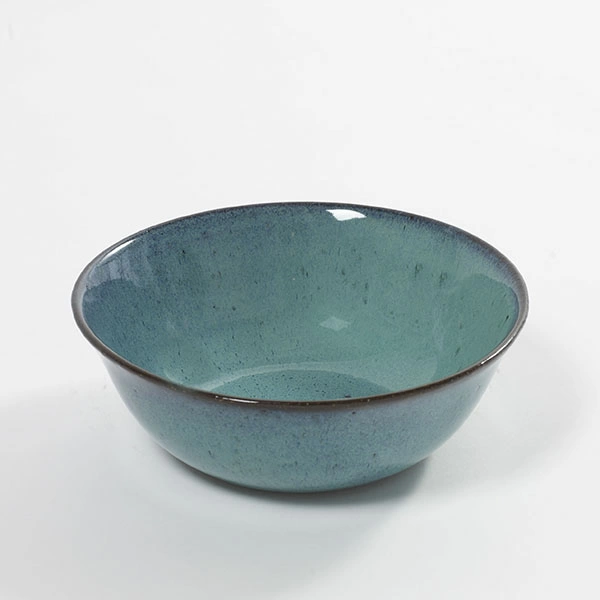 Салатник «Аква»; керамика; 800мл; D=18,H=6.5см; зелен.