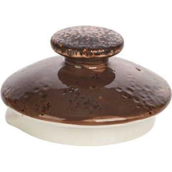 Крышка для чайника «Крафт»; фарфор; серый