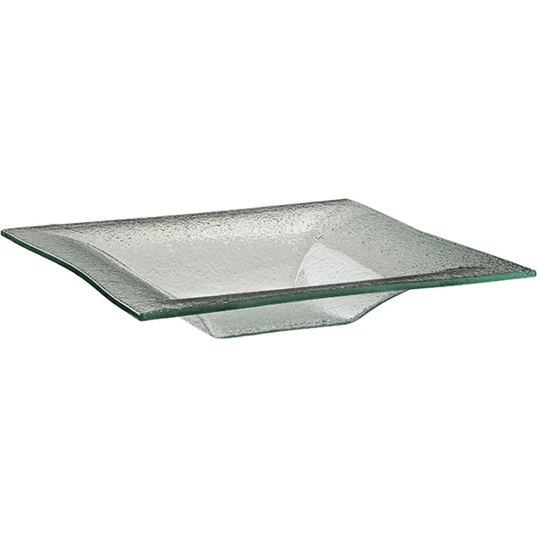 Салатник глубокий «Кьюбо»; стекло; 1л; H=4.5,L=29.5,B=29.5см; прозр.,черный