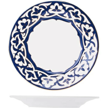 Тарелка мелкая «Восток Голд»; фарфор; D=19,H=2.3см; синий,золотой