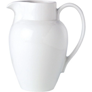 Кувшин «Симплисити Вайт»; фарфор; 1.1л; D=70,H=180,L=170мм; белый