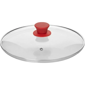 Крышка; стекло,силикон; D=26см; прозр.,черный