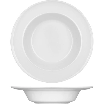 Тарелка глубокая «Экселенси»; фарфор; 400мл; D=22.5,H=4см; белый