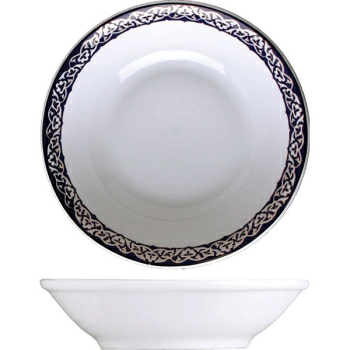 Салатник «Восток Голд»; фарфор; 1500мл; D=23.5,H=6.5см; синий,золотой