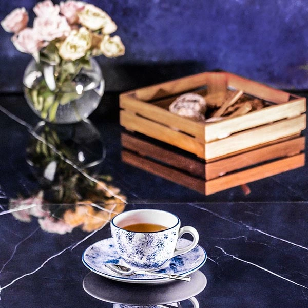 Блюдце с декором Lubiana Аида диаметр 12 см белый/синий