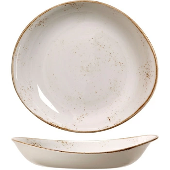 Салатник «Крафт»; фарфор; 670мл; H=5.5,L=28,B=24.5см; белый