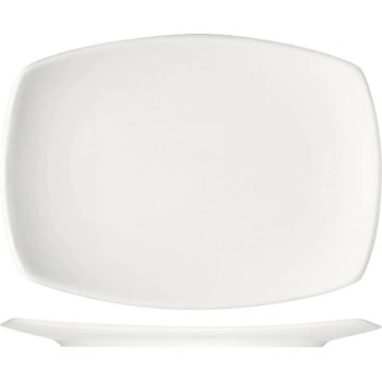 Тарелка прямоуг. «Опшенс»; фарфор; L=14,B=9см; белый