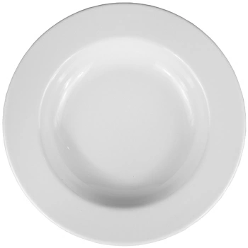 Тарелка глуб. «Тренд»; фарфор; 450мл; D=24см; белый