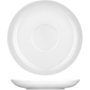 Блюдце «Это»; фарфор; D=17,H=2.2см; белый