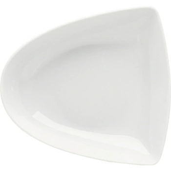 Тарелка треугольная «Энжой»; фарфор; L=23.1,B=21.4см; белый