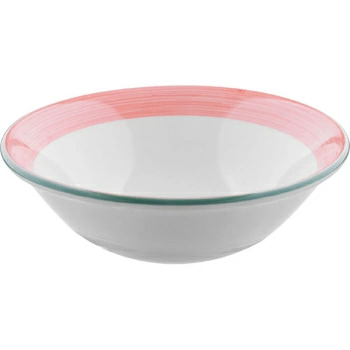 Салатник «Рио Пинк»; фарфор; D=16.5см; белый,розов.