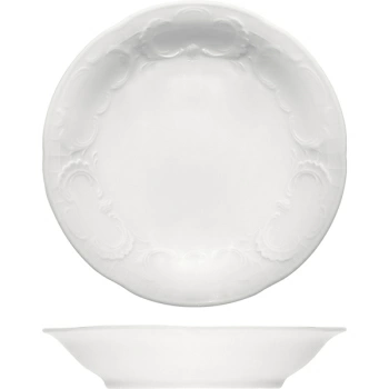 Блюдо для фруктов «Моцарт»; фарфор; 200мл; D=14,H=4см; белый