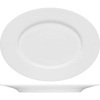 Блюдо овал. «Пьюрити»; фарфор; L=24см; белый