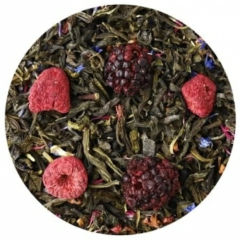 Чай ароматизированный зеленый Ежевика с малиной Премиум LBS Tea