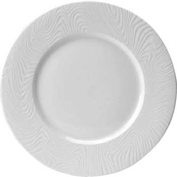 Тарелка c широк.краями «Оптик»; фарфор; D=32,H=1.7см; белый