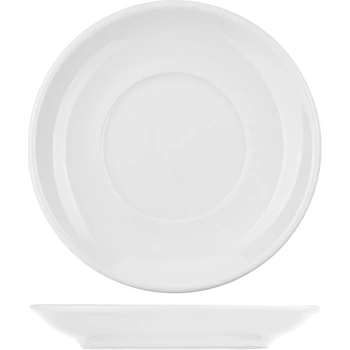 Блюдце для бульон.чашки арт.фк376 «Коллаж»; фарфор; D=15.5см; белый