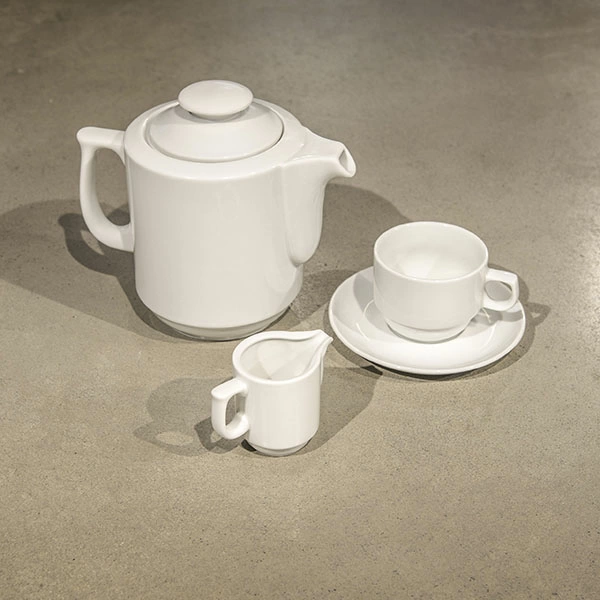 Кофейник с крыш. «Прага»; фарфор; 400мл; D=9,H=13,L=15см; белый