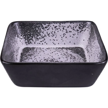 Салатник квадрат. «Млечный путь»; фарфор; 600мл; L=15,B=15см; черный