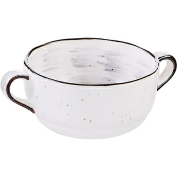 Бульон.чашка с ручк. «Пастораль»; фарфор; 270мл; D=10.5,H=5см; серый