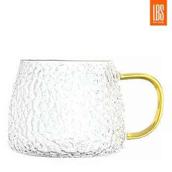 Кружка стеклянная рельефная LBS 450 мл