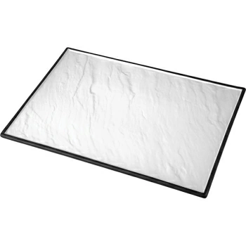 Блюдо для подачи прямоуг.; фарфор; H=1.5,L=35,B=25см; белый,черный