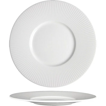 Тарелка мелкая с широк.бортом «Уиллоу»; фарфор; D=28.5см; белый