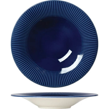 Тарелка для пасты; фарфор; D=28.5см; синий