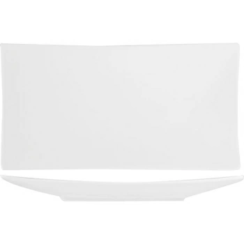 Блюдо прямоуг. «Кунстверк»; фарфор; H=2.8,L=33,B=16см; белый