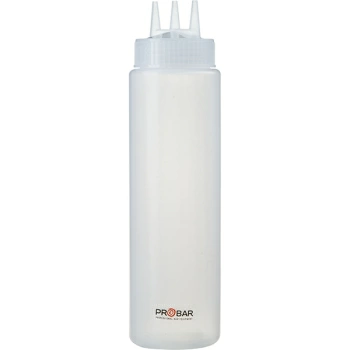 Емкость для соусов с тремя носиками; пластик; 690мл; D=7,H=26см; прозр.