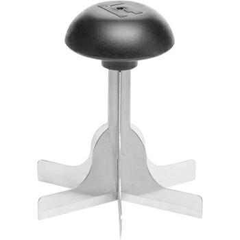 Нож для декорации; сталь; D=9,H=10см; черный,металлич.