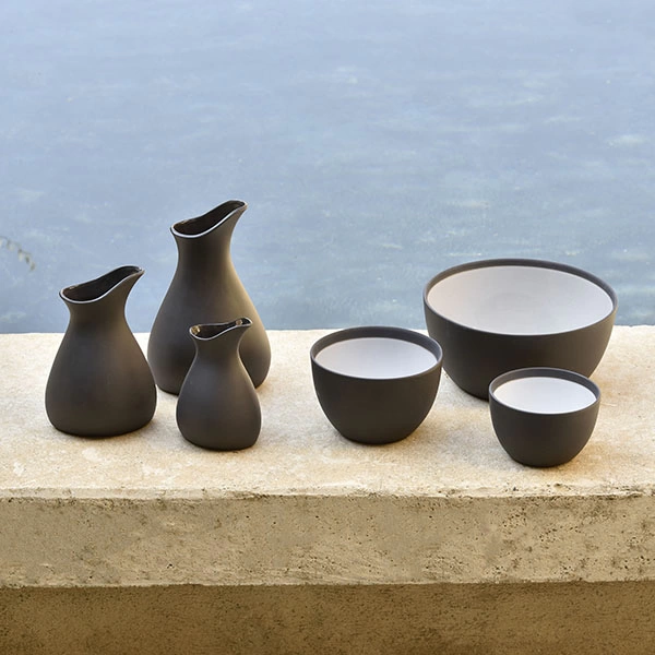 Молочник «Ликид»; фарфор; 125мл; H=10,L=7,B=6см; черный