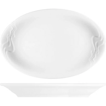 Селедочница «Мелодия»; фарфор; H=3.5,L=23.7,B=15.2см; белый