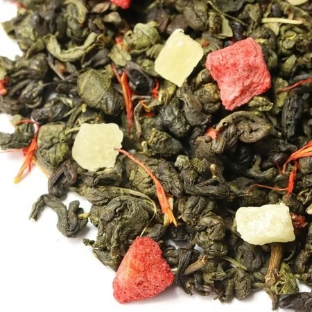 Чай ароматизированный зеленый Земляника со сливками LBS Tea