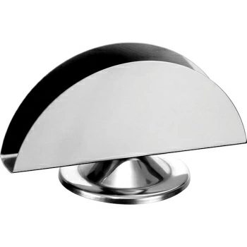 Салфетница; сталь нерж.; H=8.8,L=14.5,B=8см; серебрян.