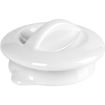 Крышка для чайника «Вейвел»; фарфор; D=5,H=2см; белый