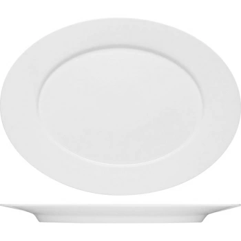 Блюдо овал. «Пьюрити»; фарфор; L=33см; белый