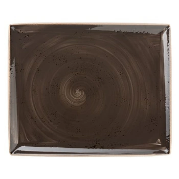 Блюдо прямоуг. «Крафт»; фарфор; H=1.5,L=33,B=27см; серый