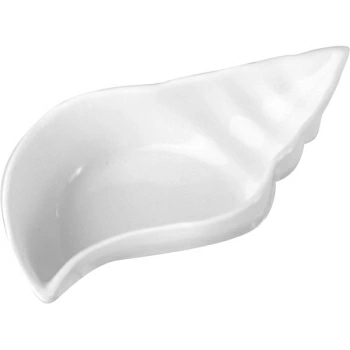 Блюдо-ракушка для компл. «Кунстверк»; фарфор; H=2.1,L=11.5,B=6.6см; белый