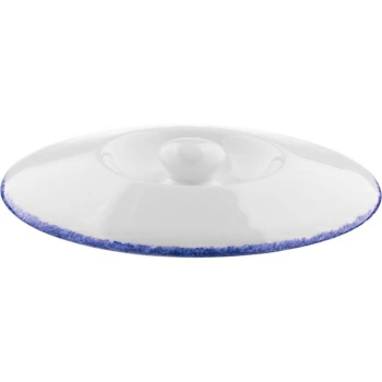 Крышка для бульон.чашки «Блю дэппл»; фарфор; D=13.5,H=2,L=18.5см; белый,синий