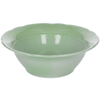 Салатник «В.Виена Шарм»; фарфор; 750мл; D=20,H=7см; зелен.