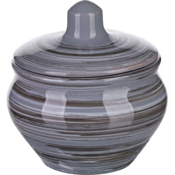 Горшок  для запекания «Пинки»; керамика; 200мл; D=9.5см; серый