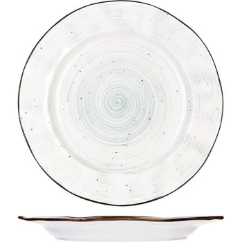 Тарелка  мелкая «Пастораль»; фарфор; D=27,H=2.5см; зелен.