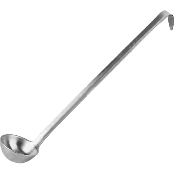 Половник; сталь нерж.; 50мл; D=6,H=6,L=35см; металлич.