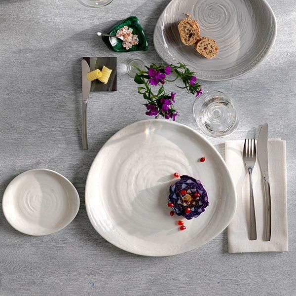 Тарелка пирожковая «Скейп»; фарфор; L=15.5,B=13.5см; белый